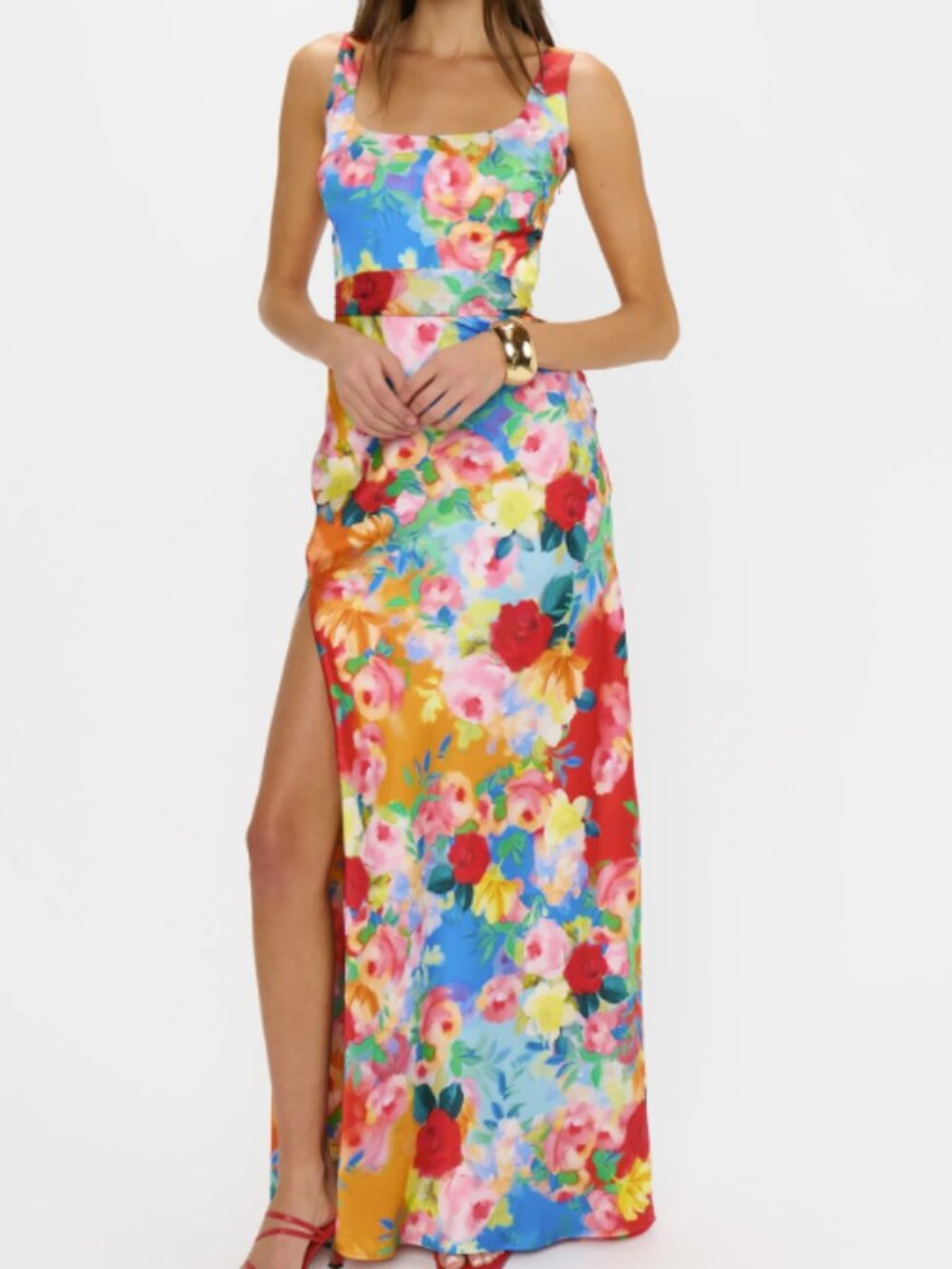 Show Me Your Mumu Lana Maxi Dress in Sunset Garden Gala XS
